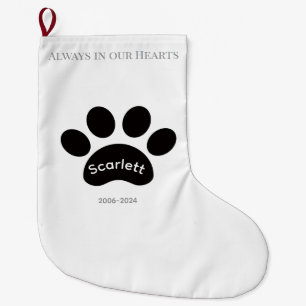 Meia De Natal Grande Homenagem de Férias com Impressões de Patas em Pre