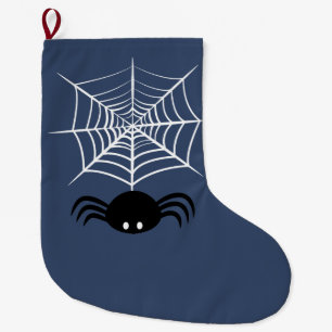 Meia De Natal Grande Ilustração de Aranha de Halloween Assustadora