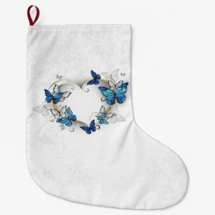 Meia De Natal Grande Jewelry Heart with Butterflies Morpho