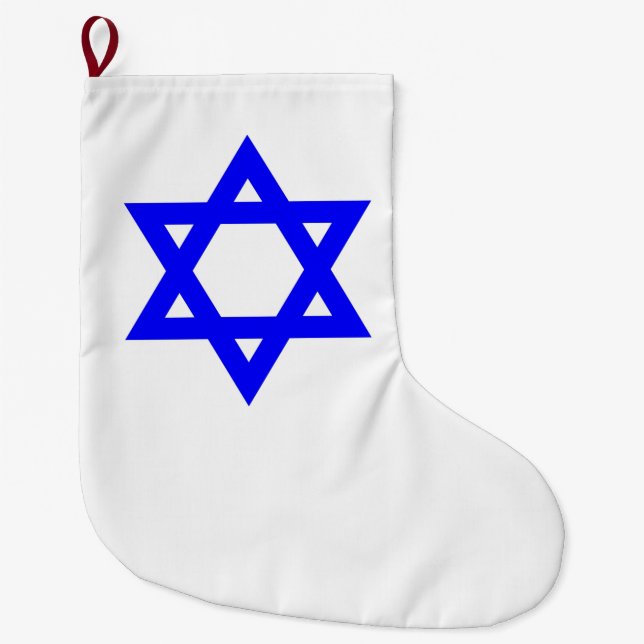 Meia De Natal Grande ✡︎ Jewish Star de David (Frente)