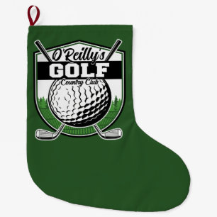 Meia De Natal Grande Jogador de Golfe Personalizado Pro Golf Country Cl
