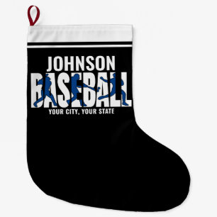Meia De Natal Grande Jogador de Jogo de NOMES ADD da Equipe de Baseball