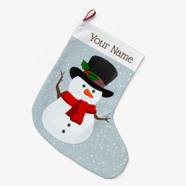 Meia De Natal Grande Jolly Snowman - Design de Natal Stocks