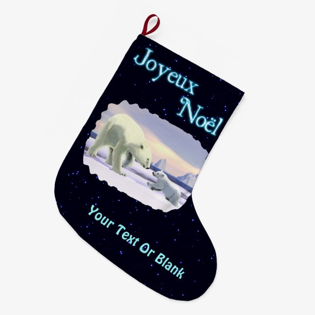 Meia De Natal Grande Joyeux Noё l - Mama Nose Best (Frente (Pendurada))