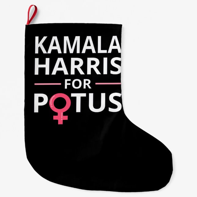 Meia De Natal Grande Kamala Harris para o POTUS I (Frente)