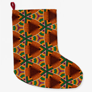 Meia De Natal Grande Kente Geometrics Kwanzaa Afrocêntrico
