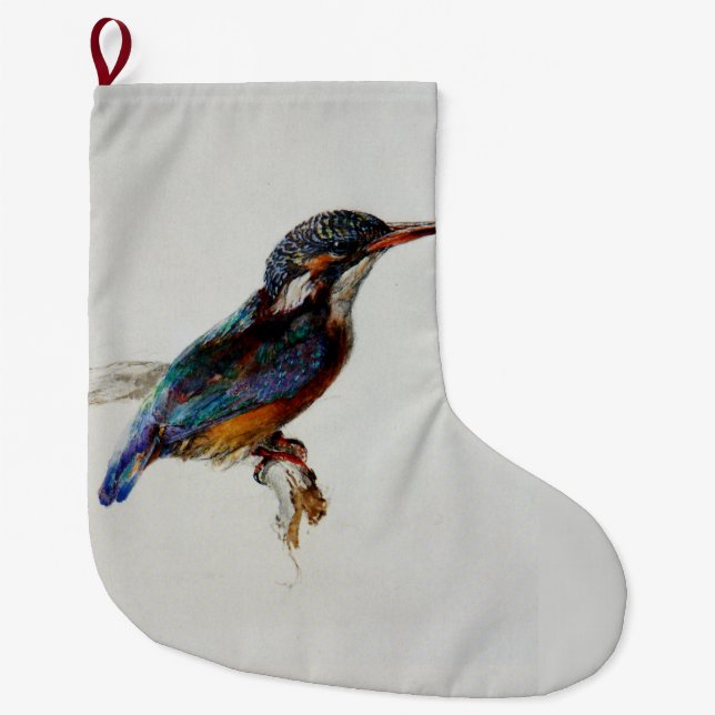 Meia De Natal Grande Kingfisher (por John Ruskin) (Frente)