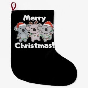 Meia De Natal Grande Koala Natal Animais Koalas Feliz Natal