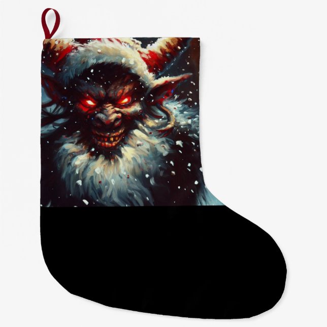 Meia De Natal Grande Krampus Natal 1 (Frente)