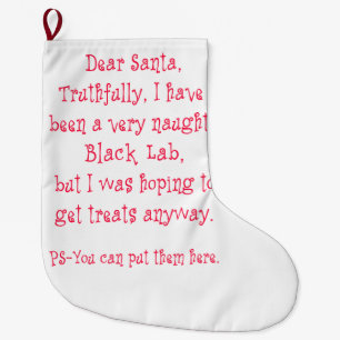 Meia De Natal Grande Laboratório preto impertinente