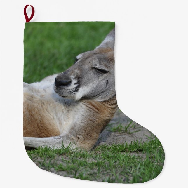Meia De Natal Grande Laid-back Kangaroo (Frente)