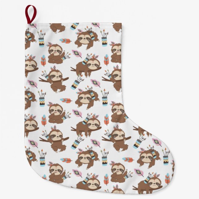 Meia De Natal Grande Laminhas bonitas (Frente)