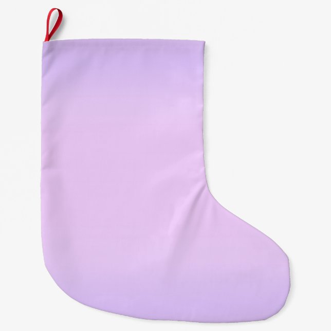 Meia De Natal Grande Lavanda Rosa (Frente)