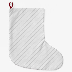 Meia De Natal Grande Linhas Diagonais Finas
