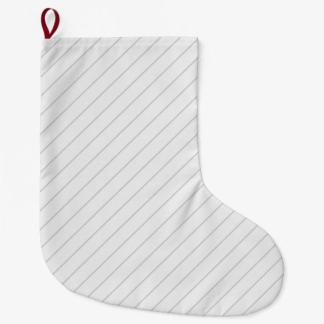 Meia De Natal Grande Linhas Diagonais Finas (Frente)
