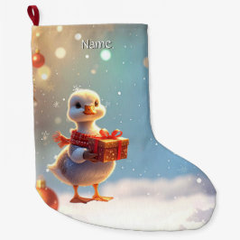 Meia De Natal Grande Little Duck Holiday Stocking