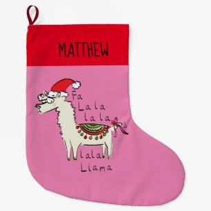 Meia De Natal Grande Llama Cute Engraçado Crianças de Natal