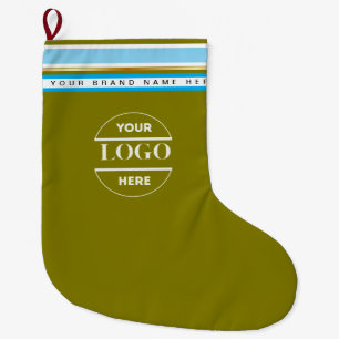 Meia De Natal Grande Logotipo e texto personalizados minimalistas simpl
