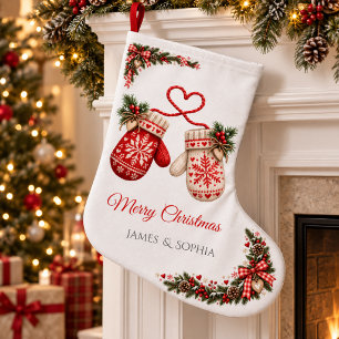 Meia De Natal Grande Luvas de Natal Escandinavas para Casais