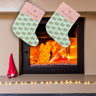 Meia De Natal Grande Macaron Macaron Mistletodo Natal Nome Personalizad