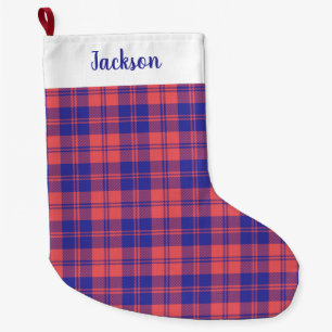 Meia De Natal Grande MacGregor da Xadrez de Tartan Escocesa de Glengyle