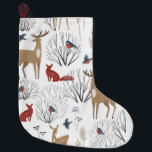 Meia De Natal Grande Magic Winter Wonderland<br><div class="desc">Um design de inverno com animais florestais!</div>
