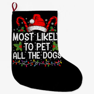Meia De Natal Grande Mais Propenso a Acariciar Todos os Cães Natal Dive