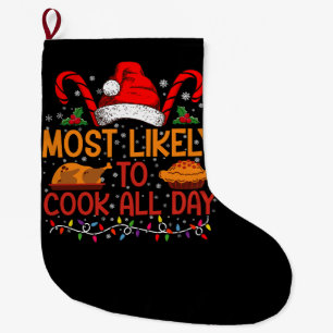 Meia De Natal Grande Mais Propenso a Cozinhar o Dia Todo Ação de Graças