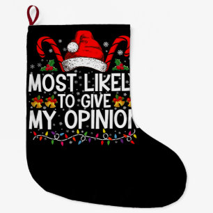 Meia De Natal Grande Mais Provável De Dar Minha Opinião Divertido Natal
