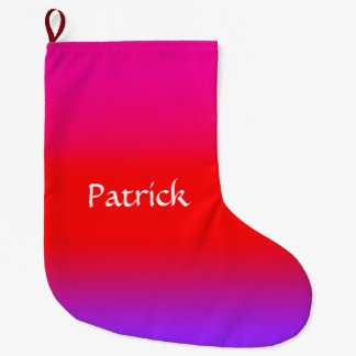 Meia De Natal Grande Mambre Vermelho Magenta Festivo Roxo