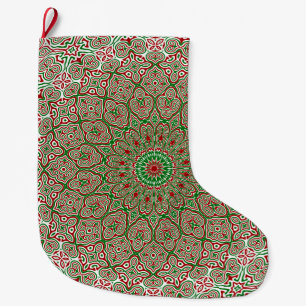 Meia De Natal Grande Mandala de Natal Ornamental 2
