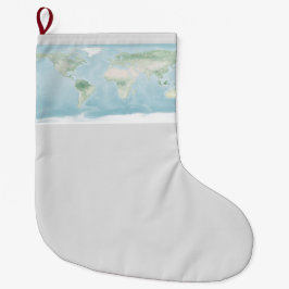 Meia De Natal Grande Mapa do Explorador da Superfície da Terra