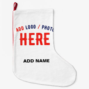 MEIA DE NATAL GRANDE MARCA VERIFICADA BRANCA PERSONALIZÁVEL MODERNA