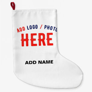 MEIA DE NATAL GRANDE MARCA VERIFICADA BRANCA PERSONALIZÁVEL MODERNA