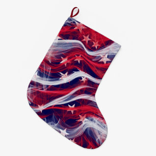 Meia De Natal Grande Meia do Natal da bandeira americana