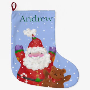 Meia De Natal Grande Meia grande da neve