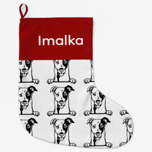 Meia De Natal Grande Meias de cães de galo italiano Meias de cães perso