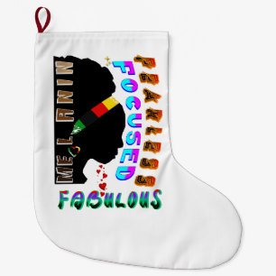 Meia De Natal Grande Melanina Fabulosa sem Foco