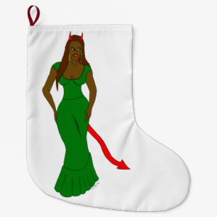 Meia De Natal Grande menina diabólica