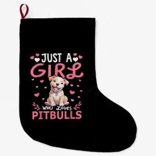 Meia De Natal Grande Meninas De Cachorro Pitbull Mulheres Apenas Uma Me
