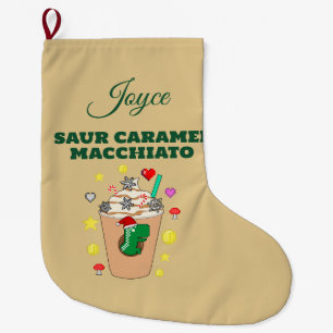 Meia De Natal Grande Mikitiez Trex dinossaur icedcafé caramelo xmas