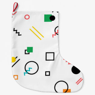 Meia De Natal Grande Moderno, brincalhão, legal, na moda, Memphis