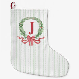 Meia De Natal Grande Monograma da Rua de Natal