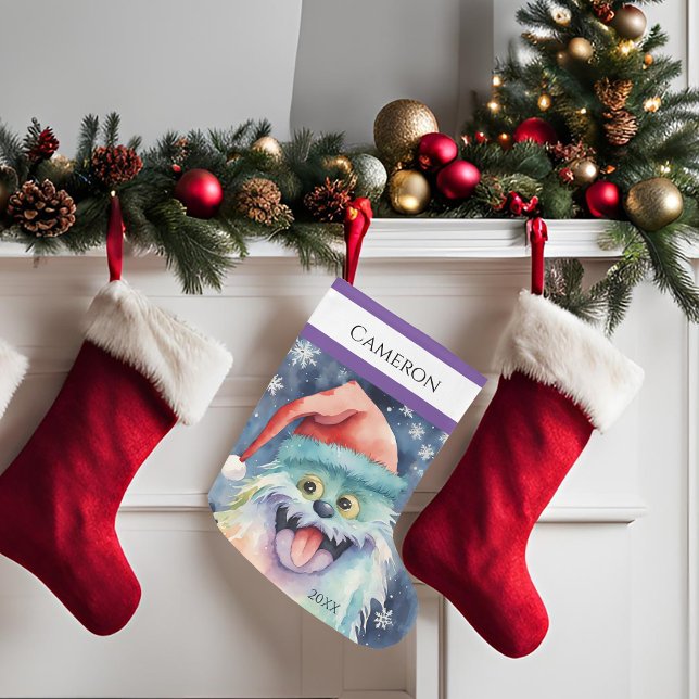 Meia De Natal Grande Monstro Colorido (Criador carregado)