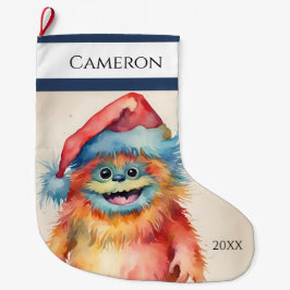 Meia De Natal Grande Monstro do Natal Engraçado