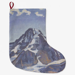 Meia De Natal Grande Montanha Monge Com Nuvens (Ferdinand Hodler)