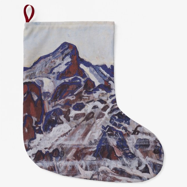 Meia De Natal Grande Montanha Wetterhorn (Paisagem de inverno de neve) (Frente)