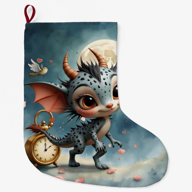 Meia De Natal Grande Moonlit Creature Caelum Tickwing  (Frente)