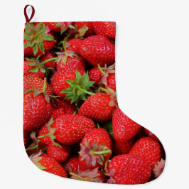 Meia De Natal Grande Morangos