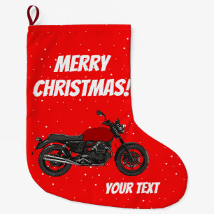 Meia De Natal Grande Motocicleta - Feliz Natal